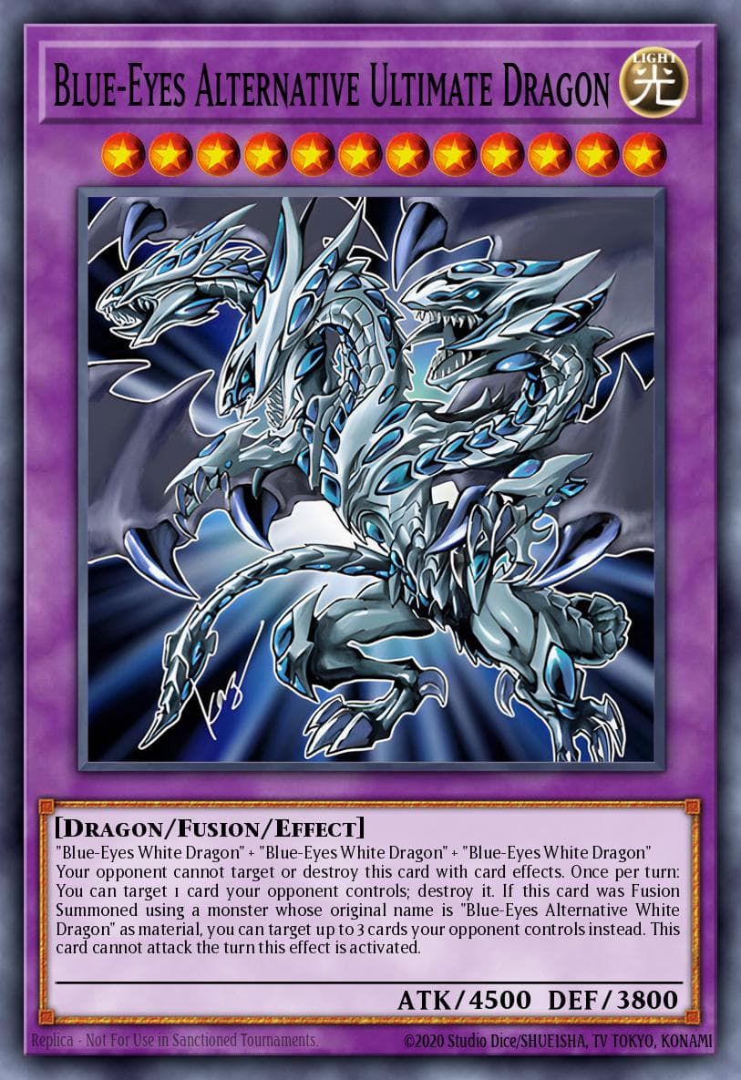 Blue-Eyes Alternative Ultimate Dragon 2019 Gold Sarcophagus Tin card