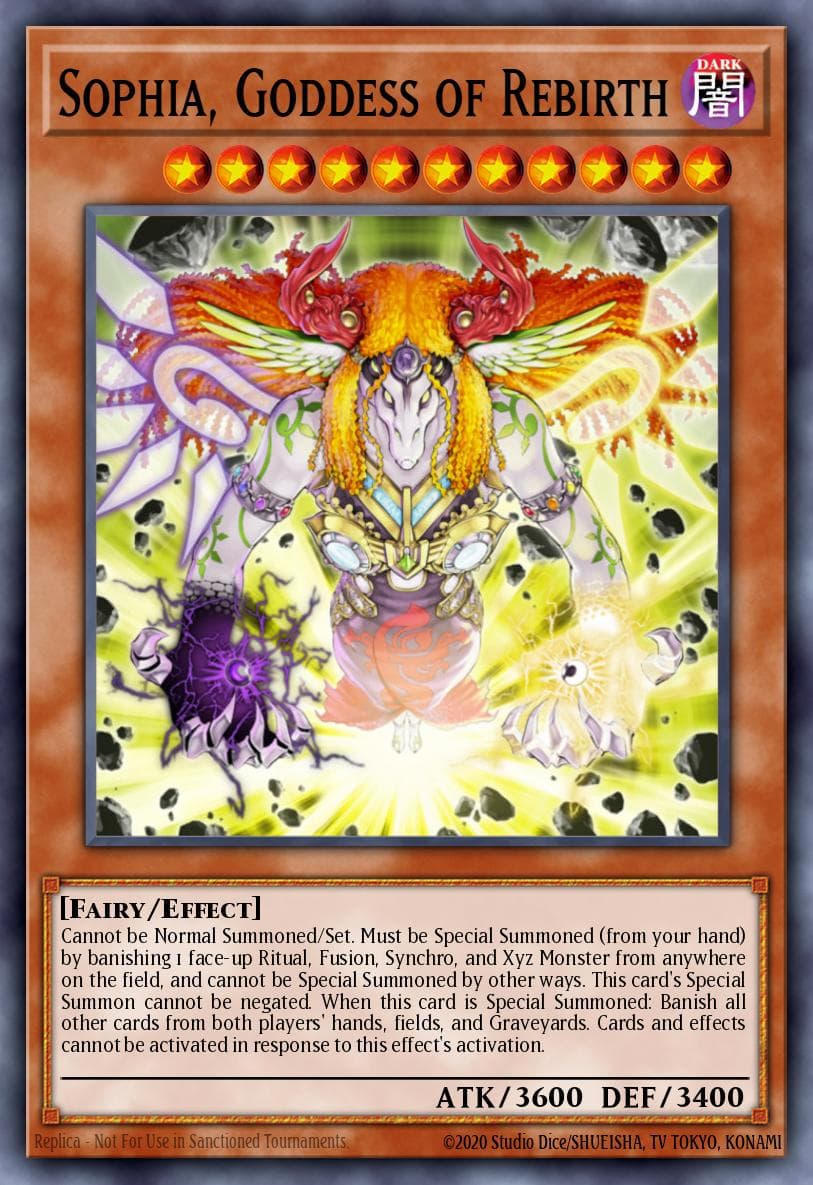 Sophia, Goddess of Rebirth Duel Terminal 7b card