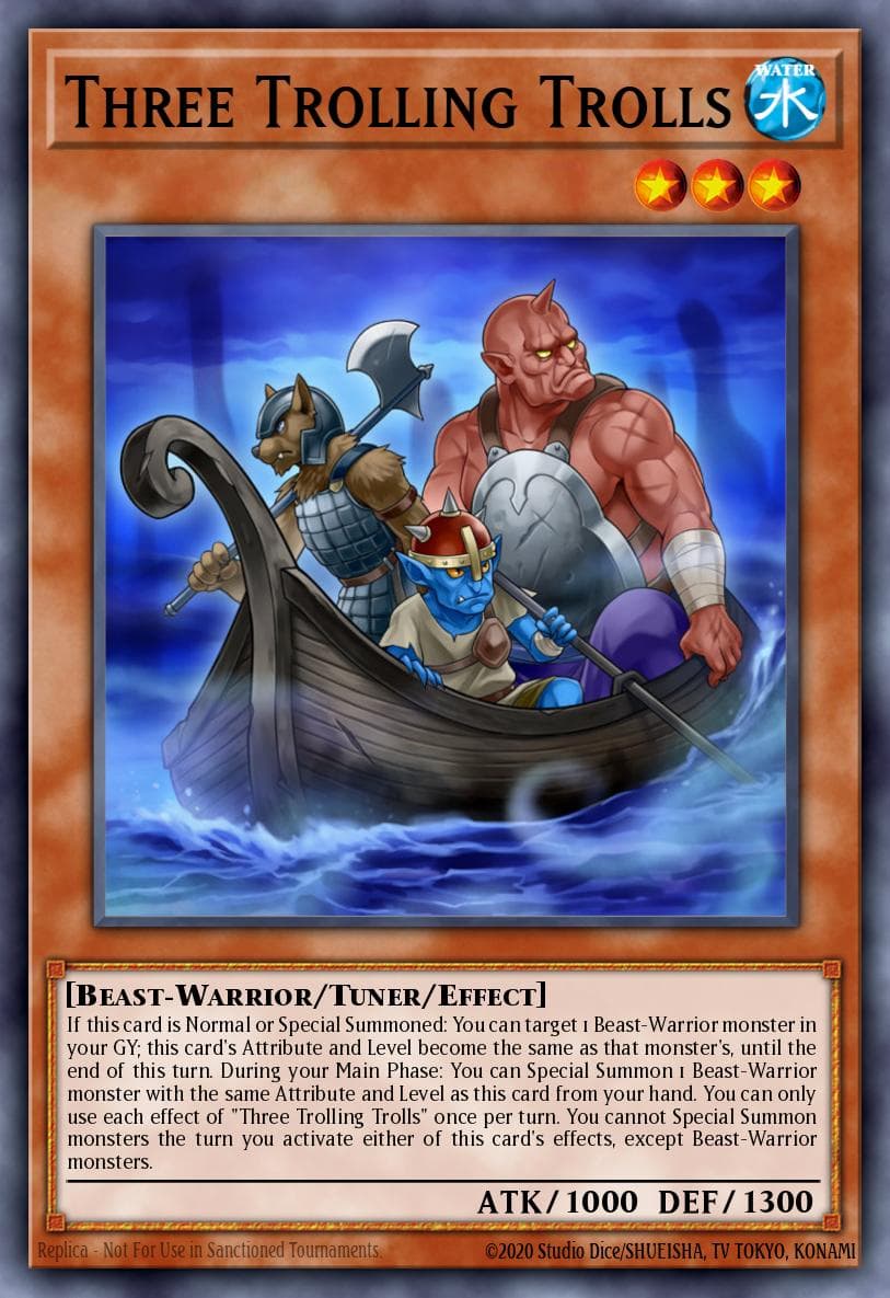 Three Trolling Trolls Flames of Destruction Special Edition card