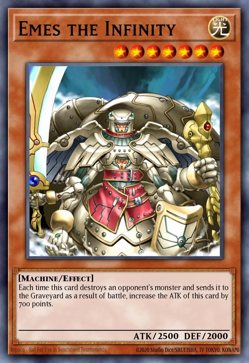 Emes the Infinity Yu-Gi-Oh! Destiny Board Traveler promotional cards card