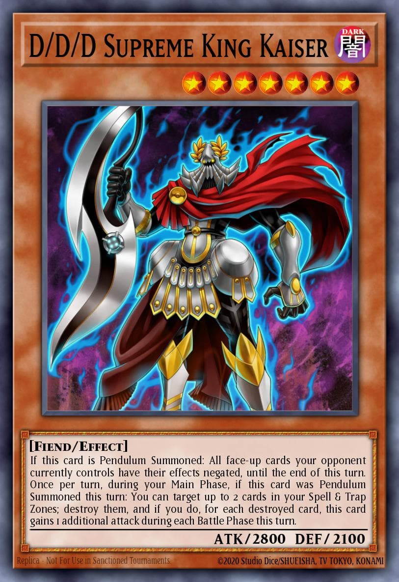 D/D/D Supreme King Kaiser Pendulum Domination Structure Deck card