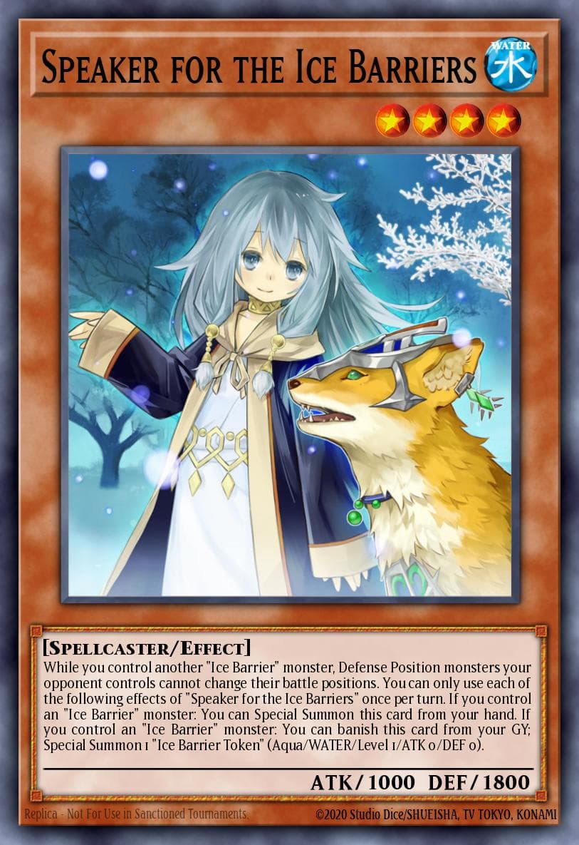Speaker for the Ice Barriers Structure Deck: Freezing Chains card