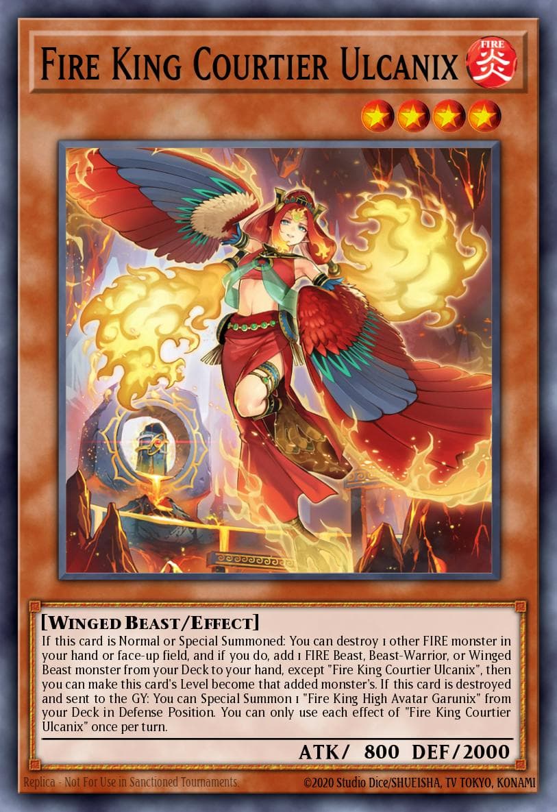 Fire King Courtier Ulcanix Rage of the Abyss card
