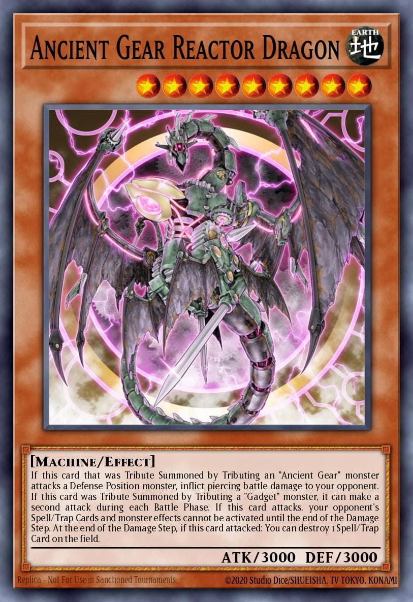 Ancient Gear Reactor Dragon Machine Reactor Structure Deck card