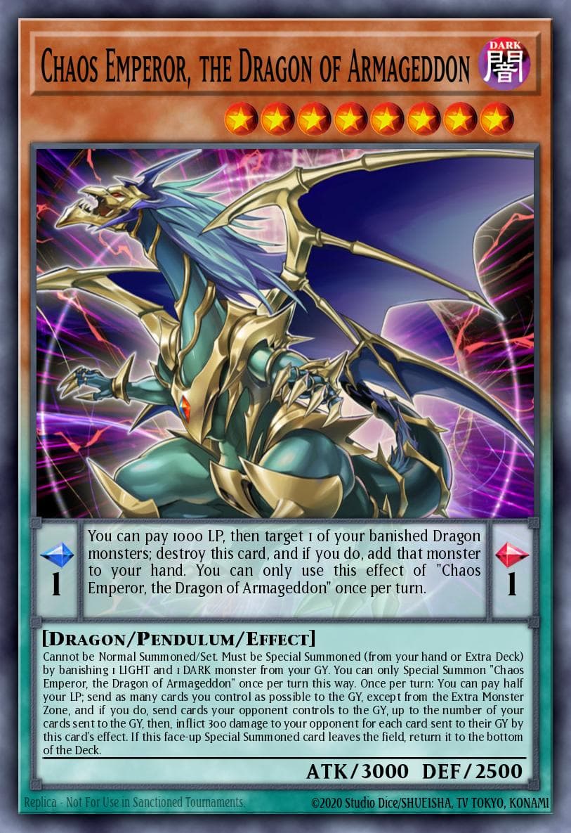Chaos Emperor, the Dragon of Armageddon Battles of Legend: Chapter 1 card