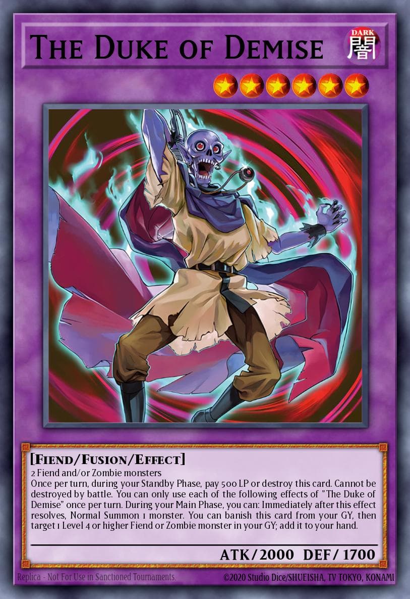 The Duke of Demise Maze of the Master card