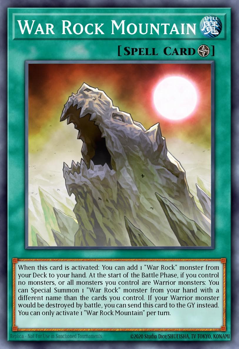 War Rock Mountain Blazing Vortex Premiere! promotional card card
