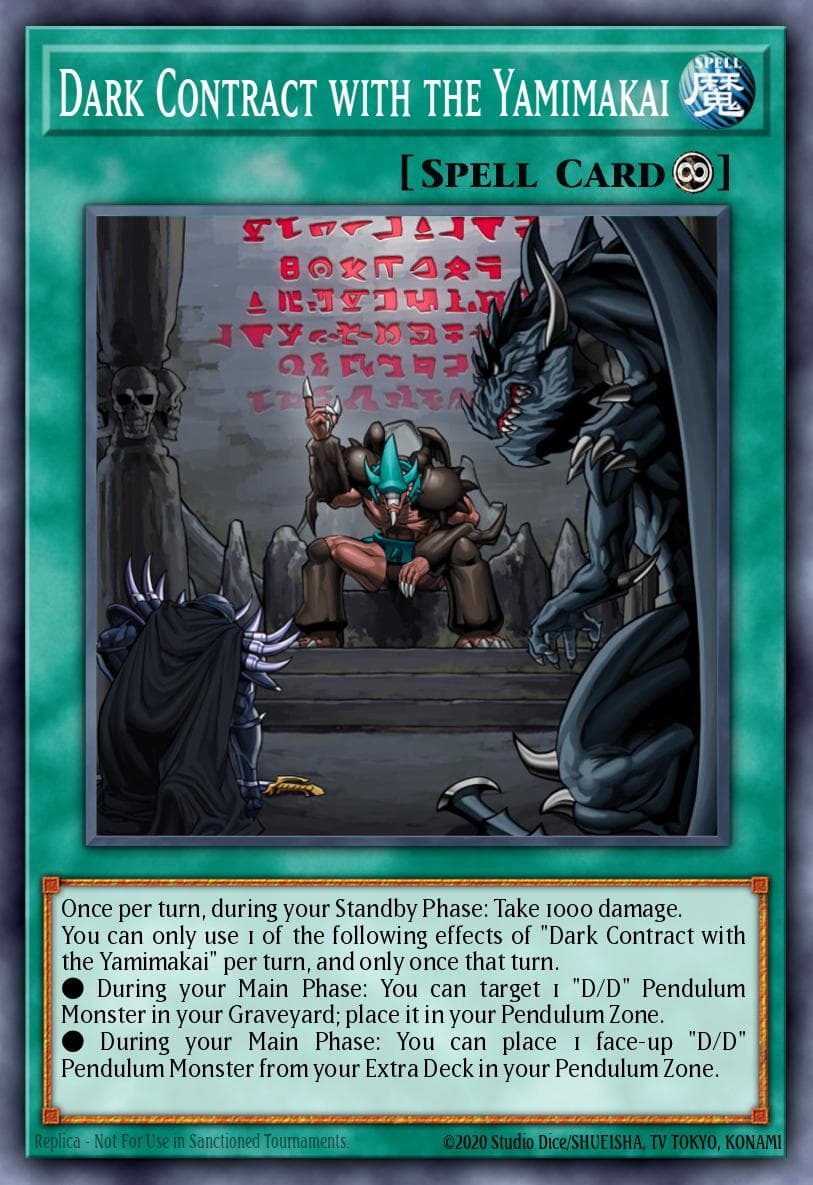 Dark Contract with the Yamimakai Pendulum Domination Structure Deck card
