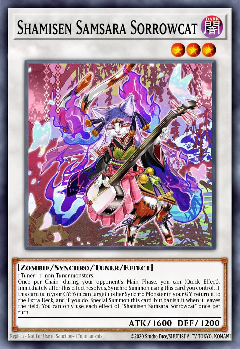 Shamisen Samsara Sorrowcat 25th Anniversary Tin: Dueling Heroes Mega Pack card