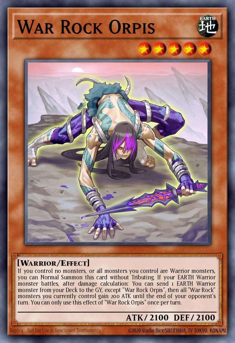 War Rock Orpis Blazing Vortex Premiere! promotional card card