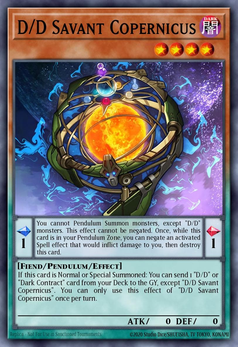 D/D Savant Copernicus Pendulum Domination Structure Deck card