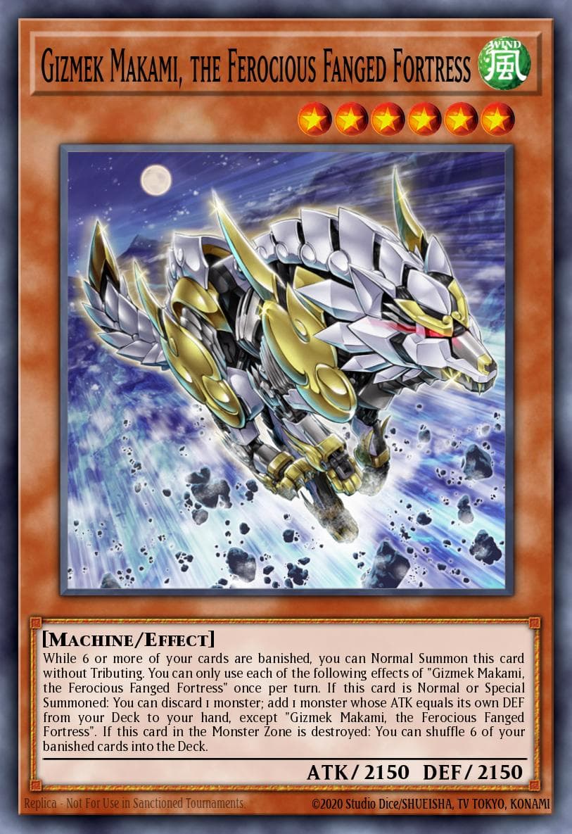 Gizmek Makami, the Ferocious Fanged Fortress Phantom Rage Premiere! promotional card card