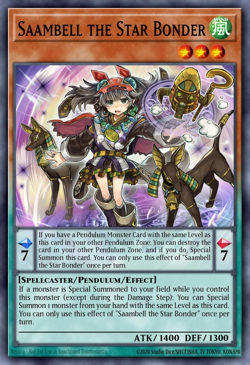 Saambell the Star Bonder Dawn of Majesty Premiere! promotional card card