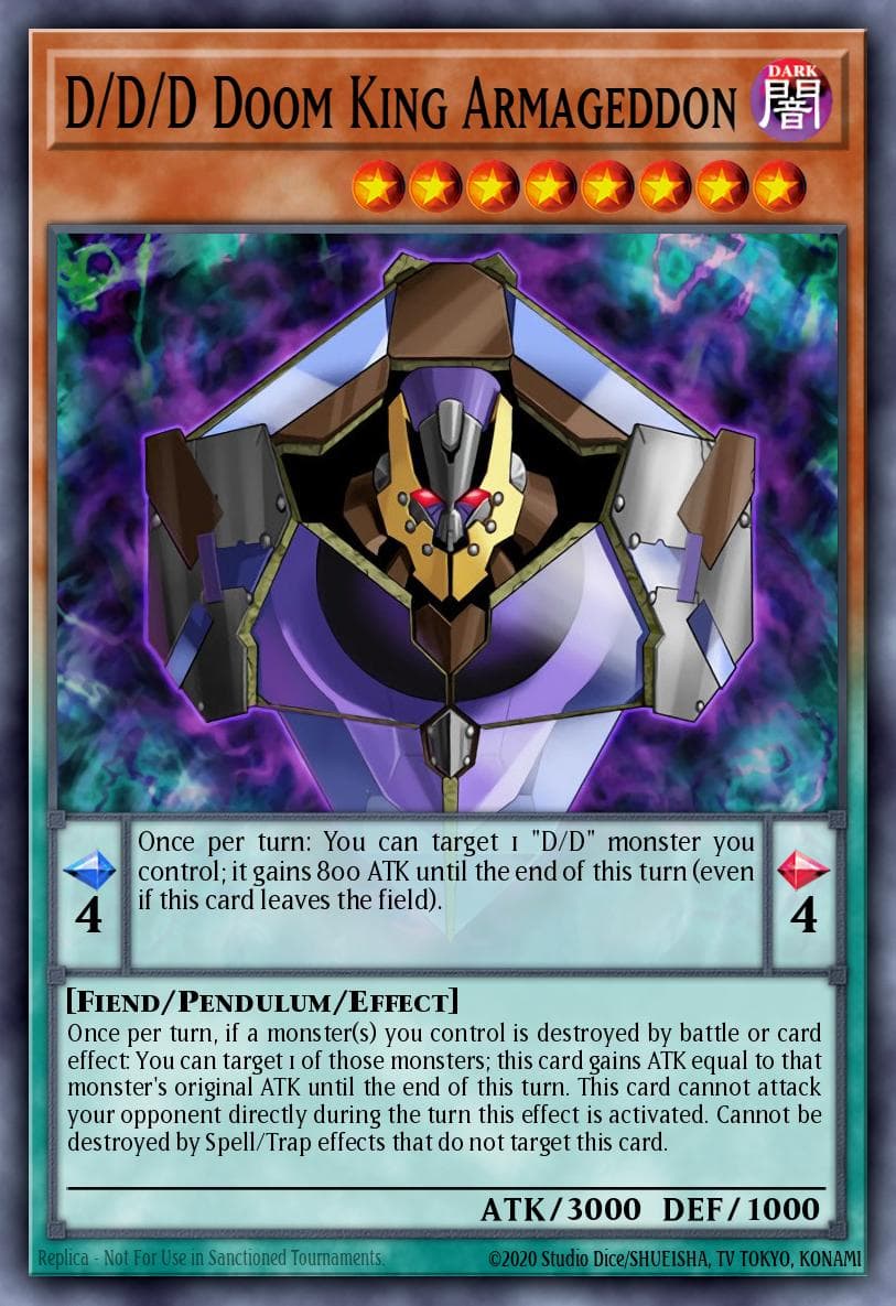 D/D/D Doom King Armageddon Pendulum Domination Structure Deck card
