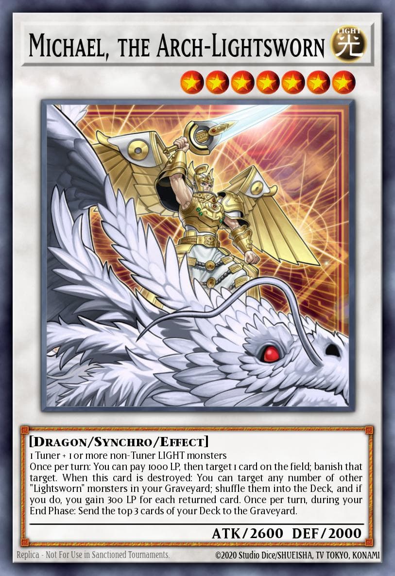 Michael, the Arch-Lightsworn Realm of Light Structure Deck card