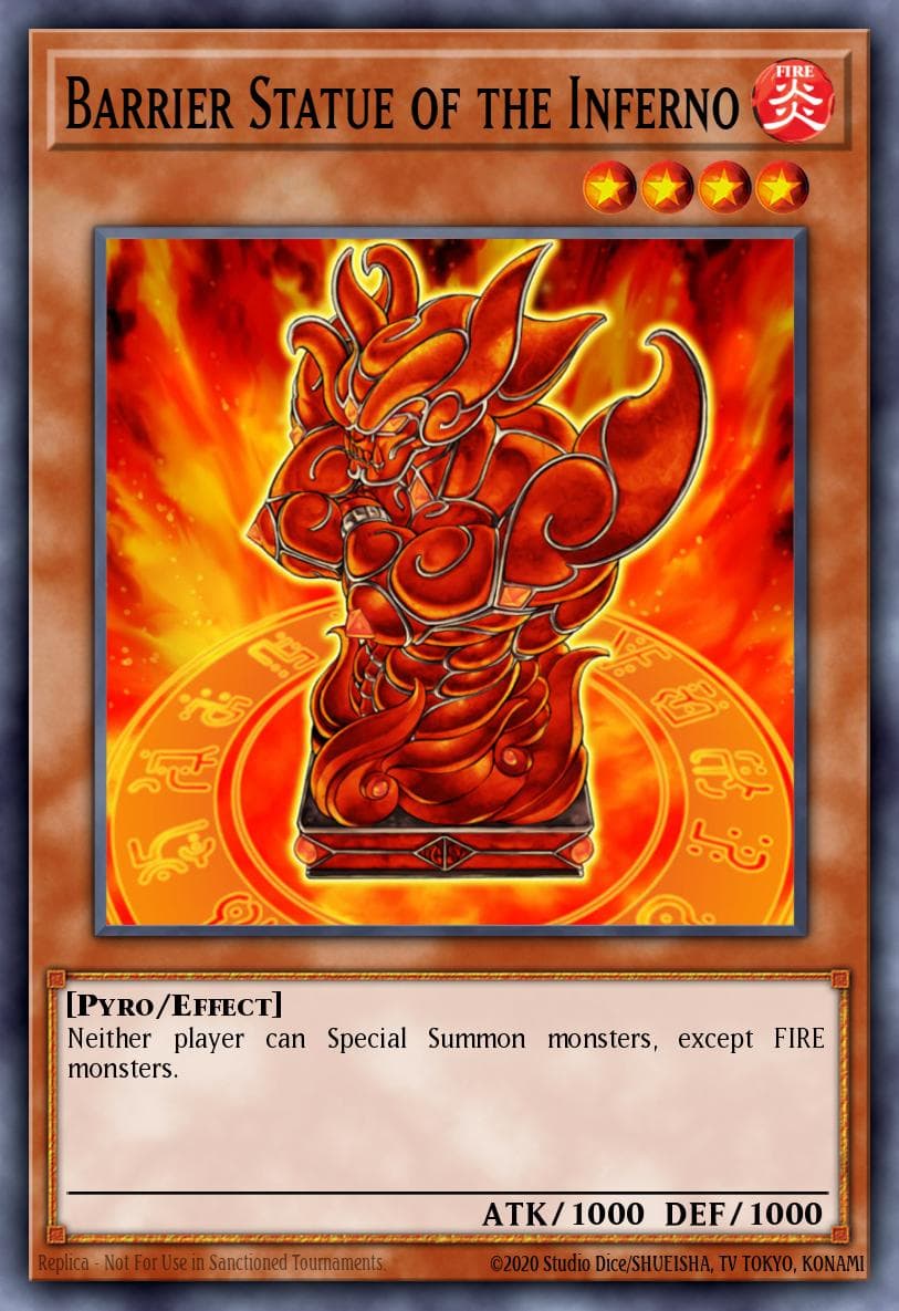 Barrier Statue of the Inferno Cyberdark Impact card