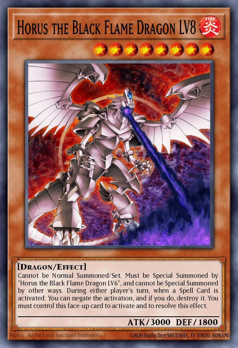 Horus the Black Flame Dragon LV8 Dark Revelation Volume 3 card