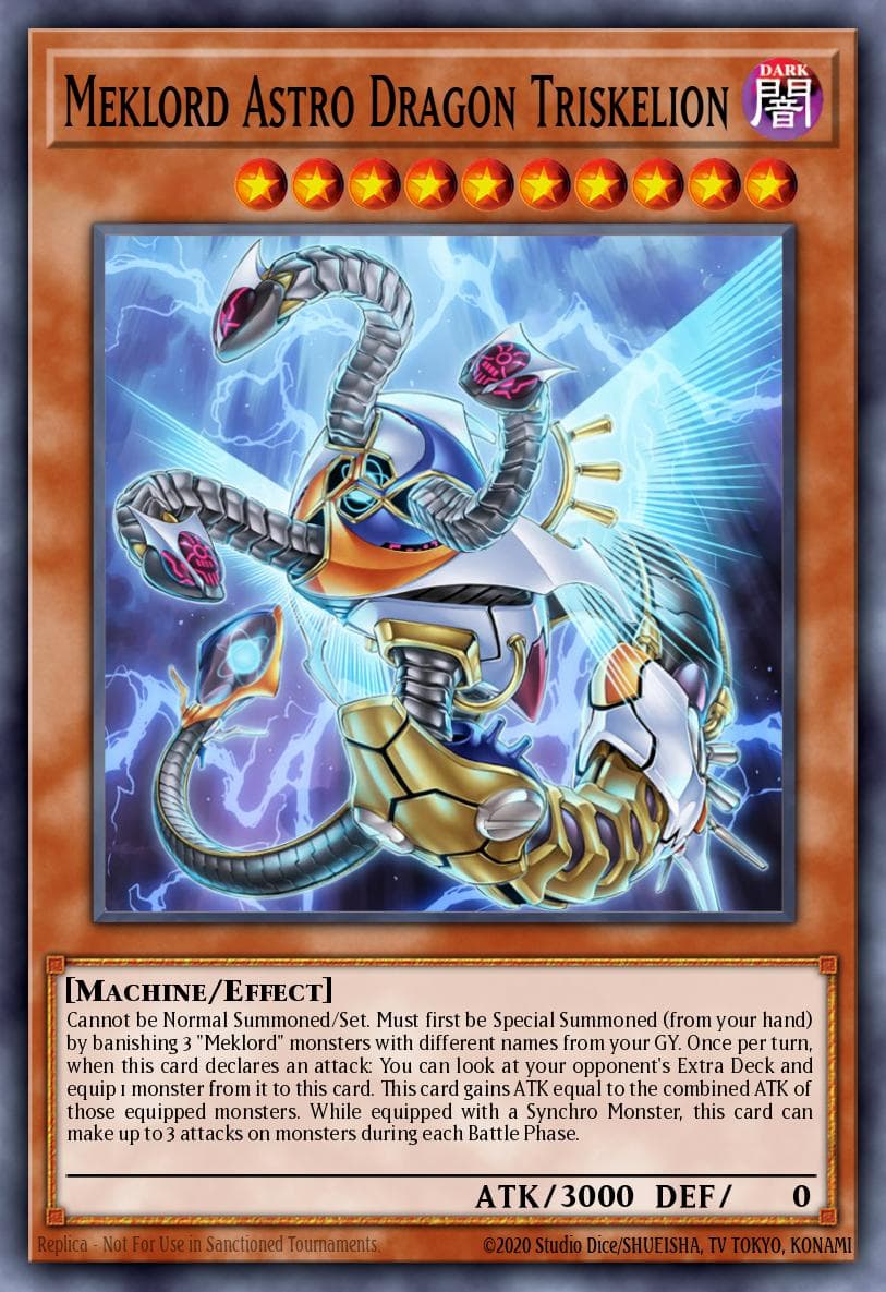 Meklord Astro Dragon Triskelion Legendary Duelists: Rage of Ra card