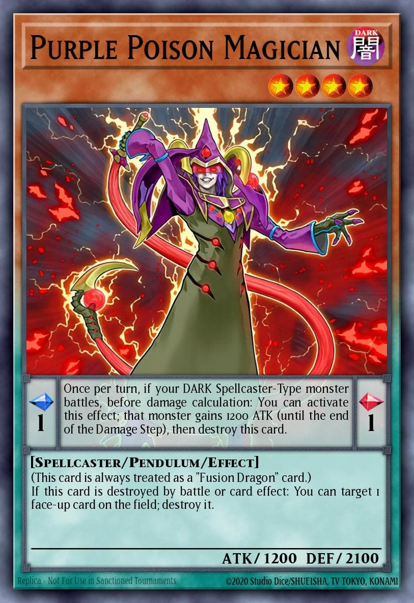 Purple Poison Magician Pendulum Evolution card