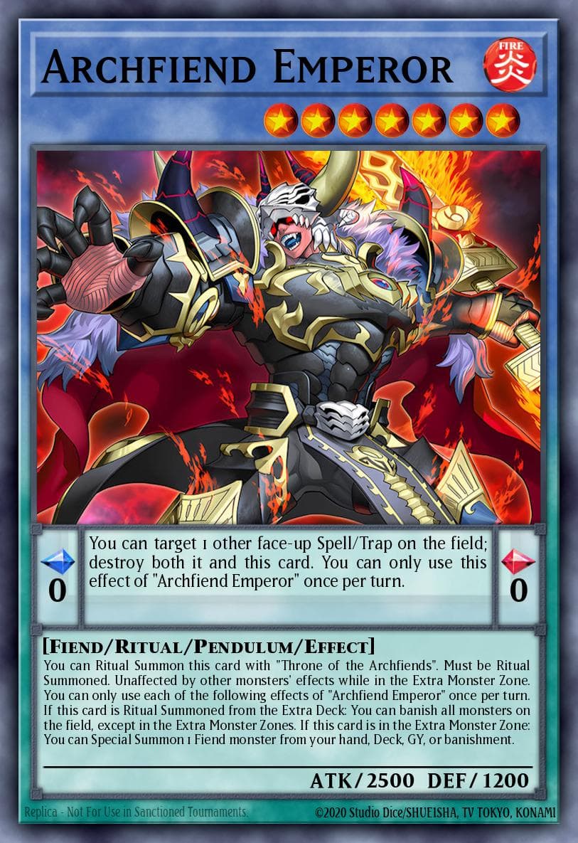 Archfiend Emperor Burst Protocol card