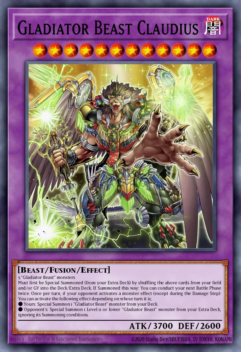 Gladiator Beast Claudius Supreme Darkness card