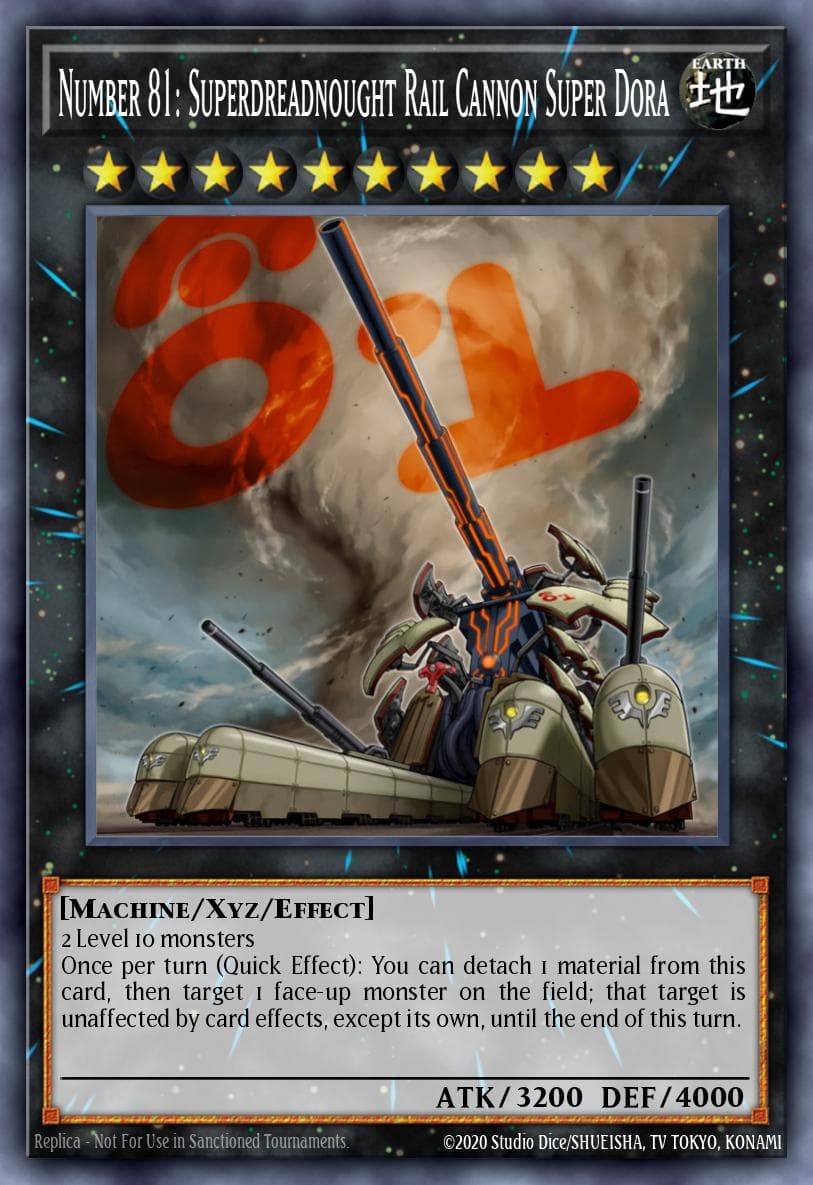 Number 81: Superdreadnought Rail Cannon Super Dora Legendary Duelists: Season 2 card
