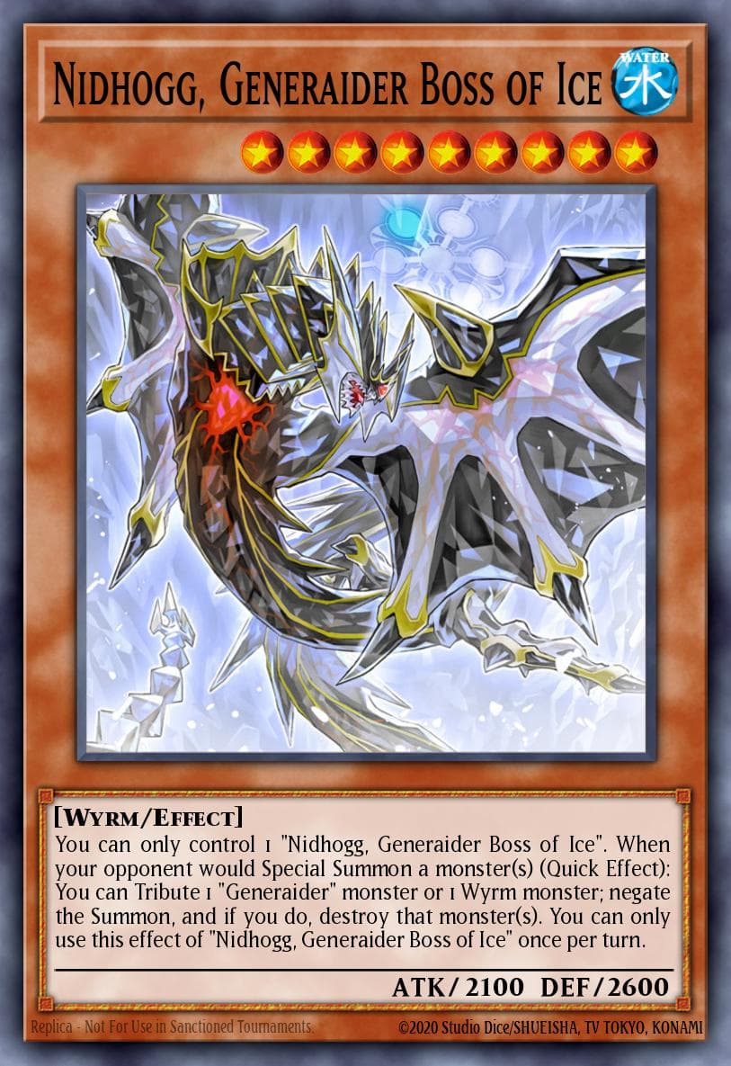 Nidhogg, Generaider Boss of Ice Mystic Fighters card