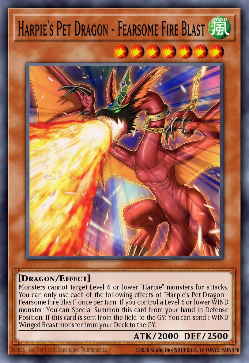 Harpie's Pet Dragon - Fearsome Fire Blast Legendary Duelists: Season 3 card