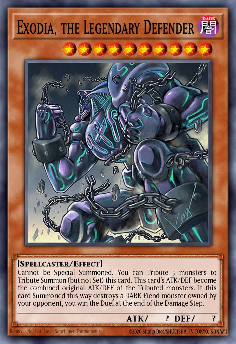 Exodia, the Legendary Defender 2019 Gold Sarcophagus Tin card