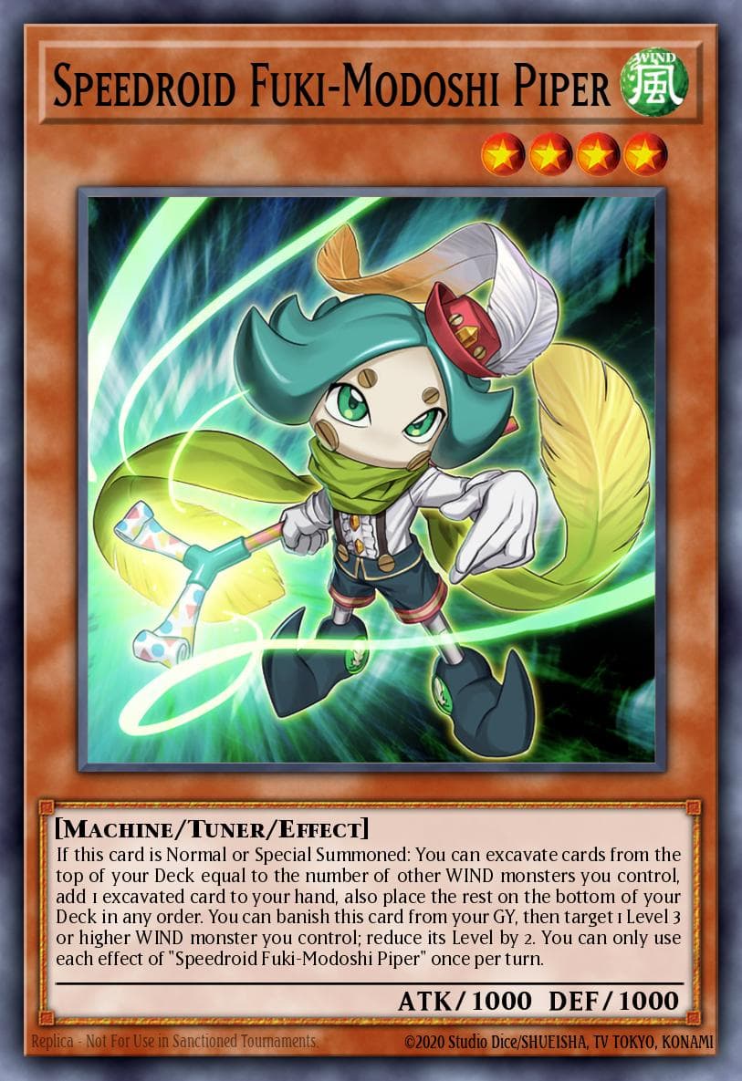 Speedroid Fuki-Modoshi Piper Legendary Duelists: Synchro Storm card