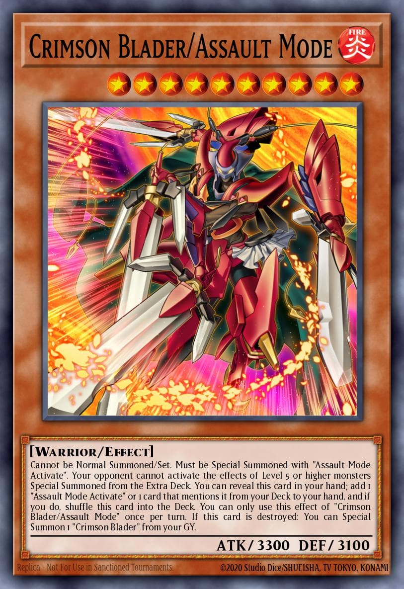 Crimson Blader/Assault Mode Burst Protocol card