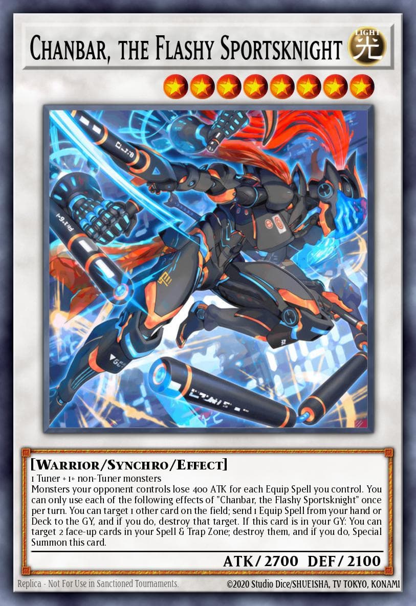 Chanbar, the Flashy Sportsknight Doom of Dimensions card