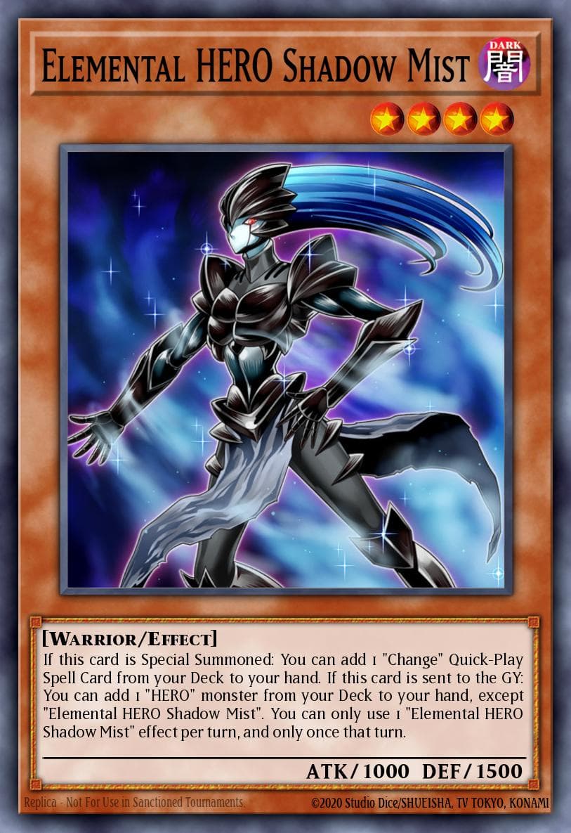 Elemental HERO Shadow Mist HERO Strike Structure Deck card