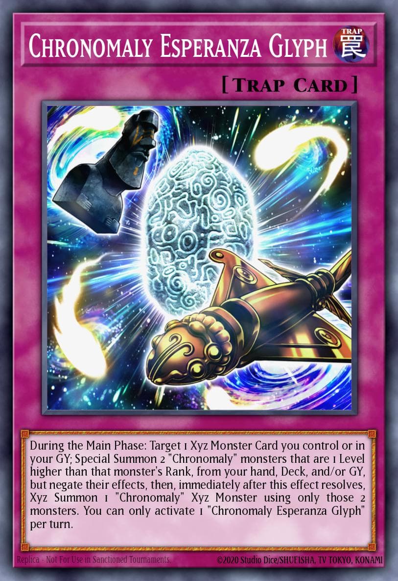 Chronomaly Esperanza Glyph Dawn of Majesty Premiere! promotional card card
