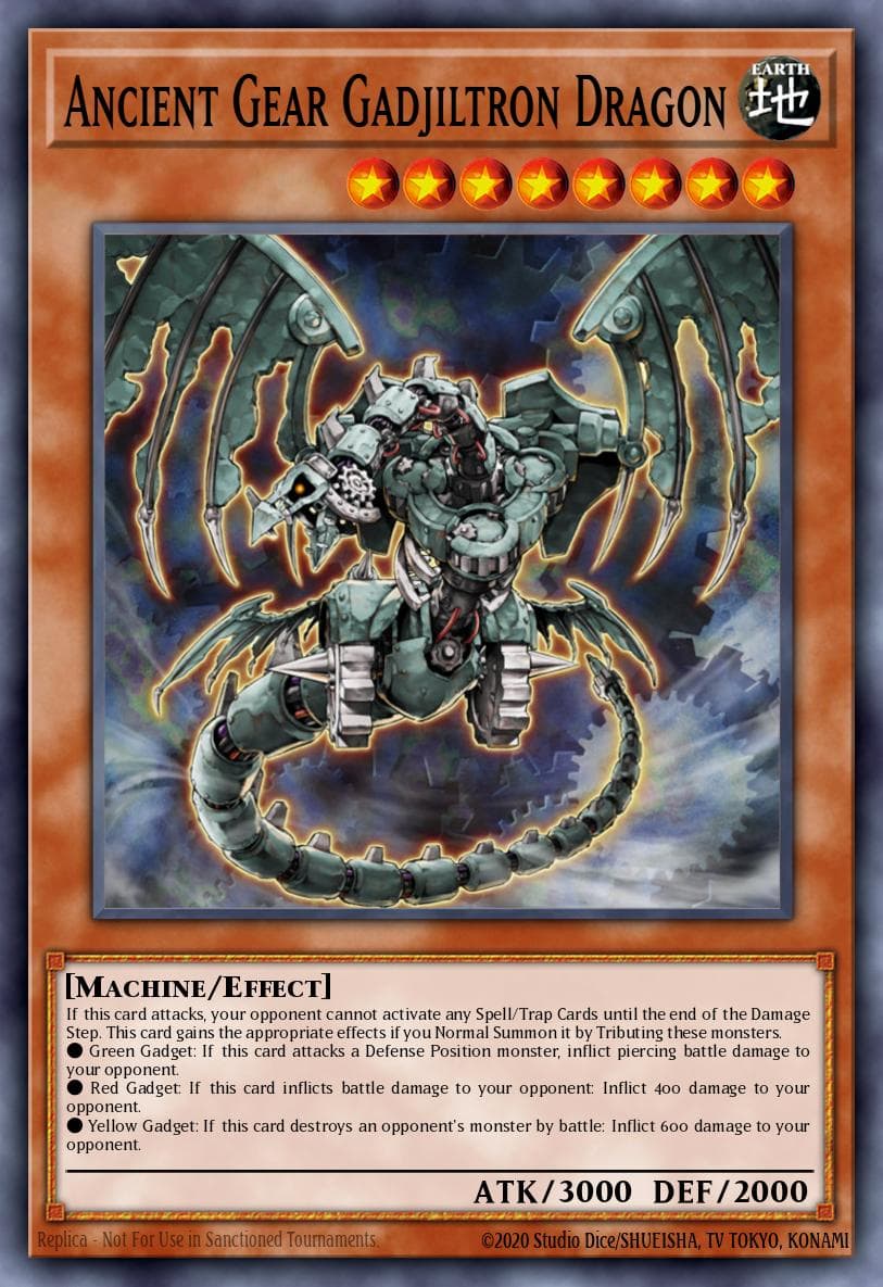 Ancient Gear Gadjiltron Dragon Machine Reactor Structure Deck card