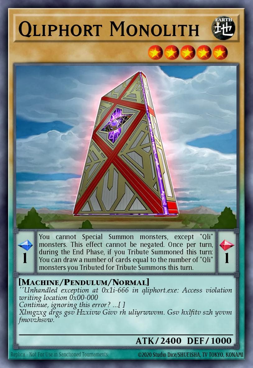 Qliphort Monolith Secrets of Eternity: Super Edition card