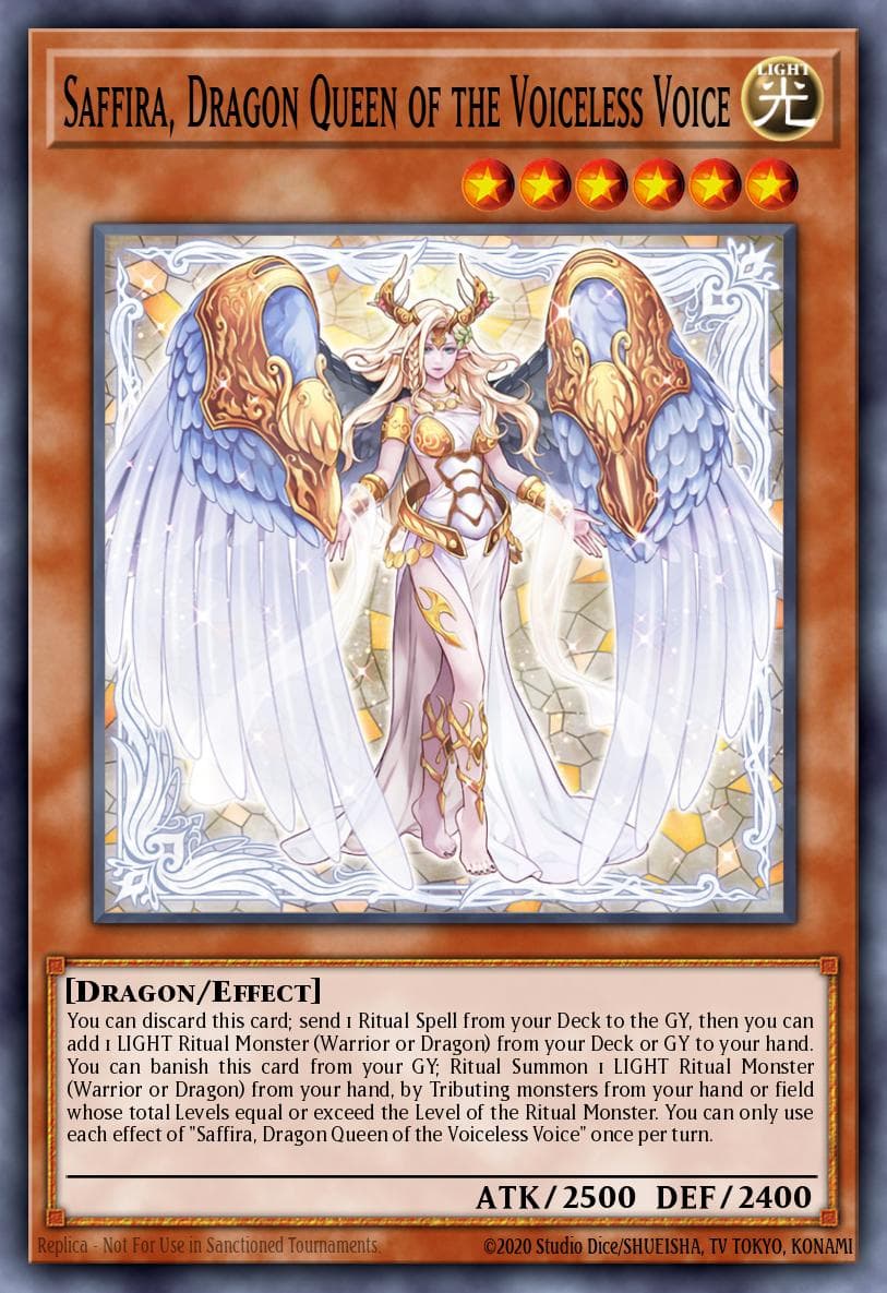 Saffira, Dragon Queen of the Voiceless Voice 2025 Mega-Pack Tin card