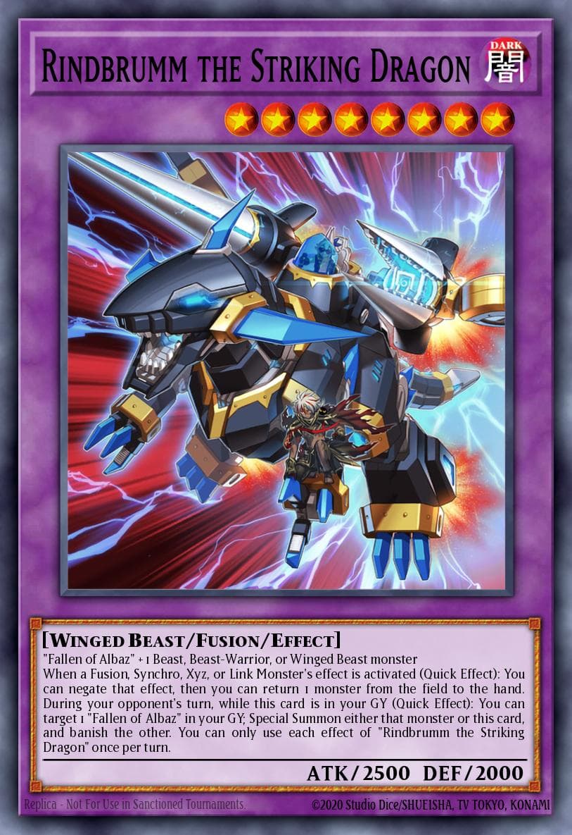Rindbrumm the Striking Dragon THE CHRONICLES DECK: The Fallen & The Virtuous (All-Foil Edition) card