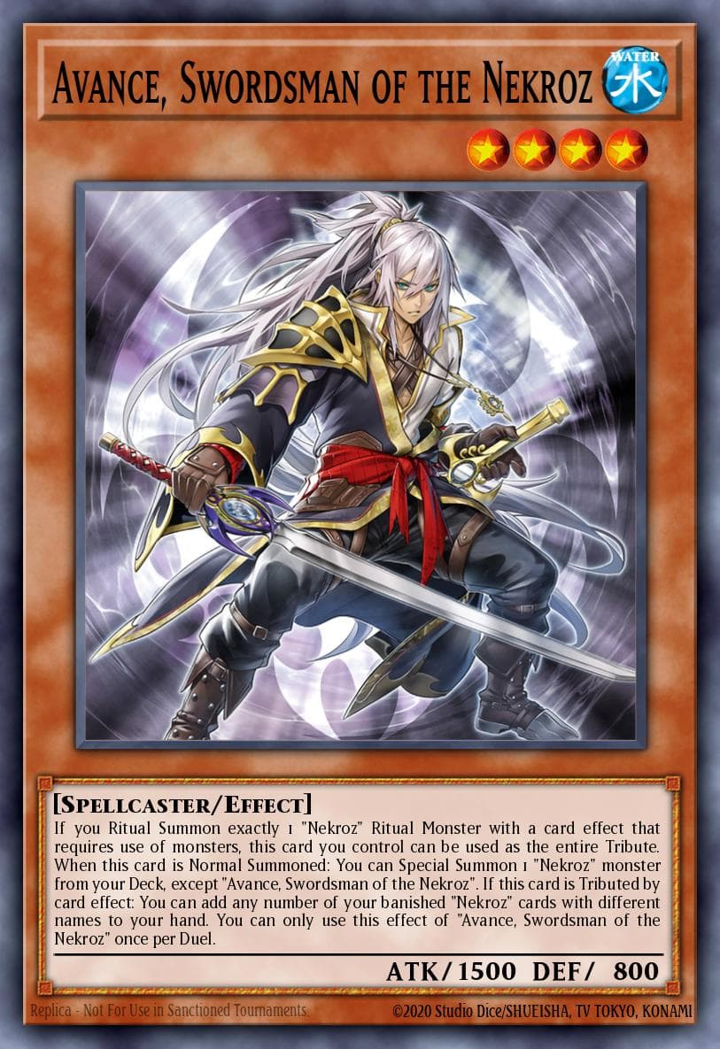 Avance, Swordsman of the Nekroz Battles of Legend: Monster Mayhem card