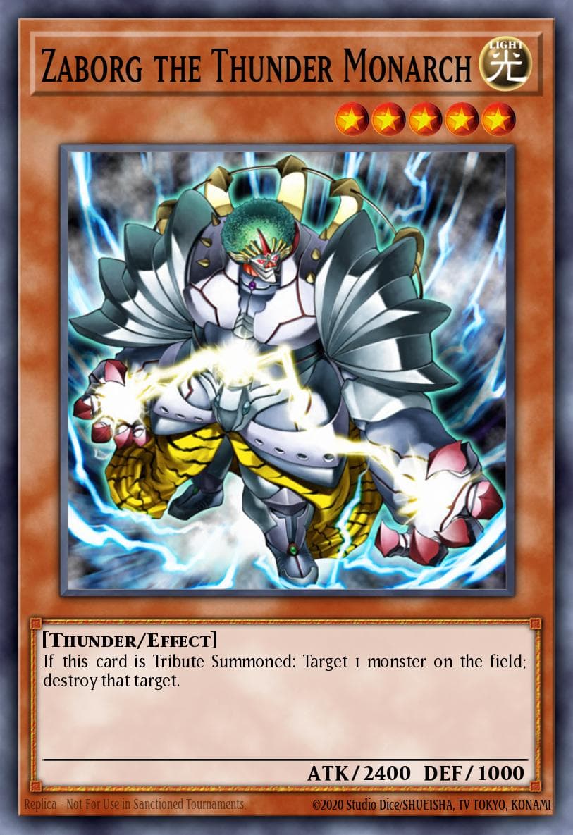 Zaborg the Thunder Monarch Emperor of Darkness Structure Deck card