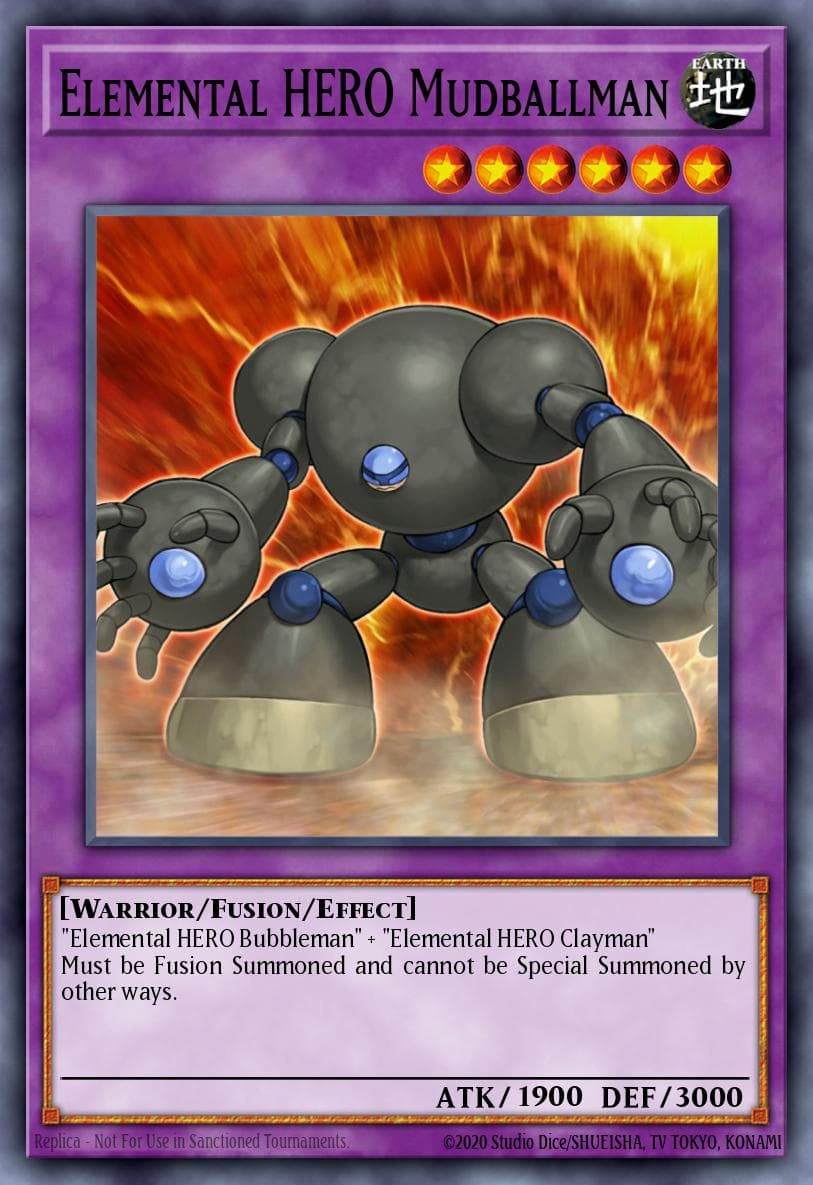 Elemental HERO Mudballman McDonald's Promotional Cards 2 card