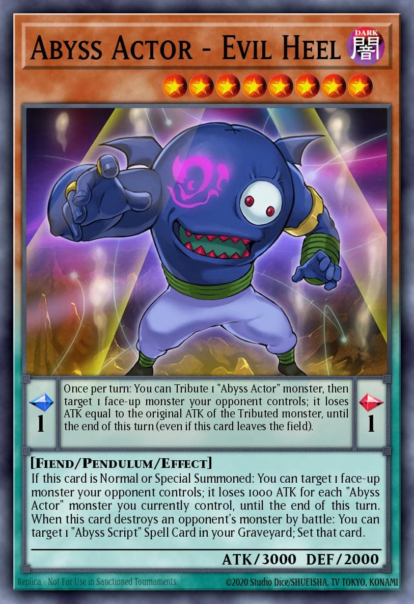 Abyss Actor - Evil Heel Destiny Soldiers card