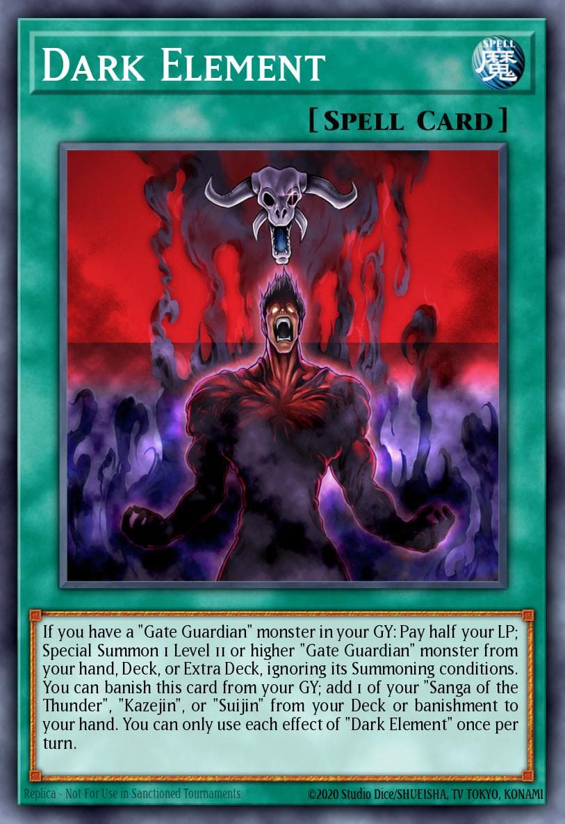 黑暗元素 遊戲王 card