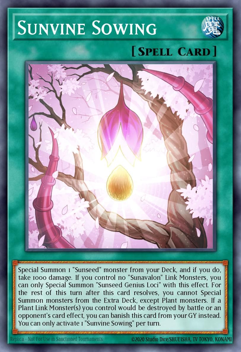 Sunvine Sowing Burst of Destiny card