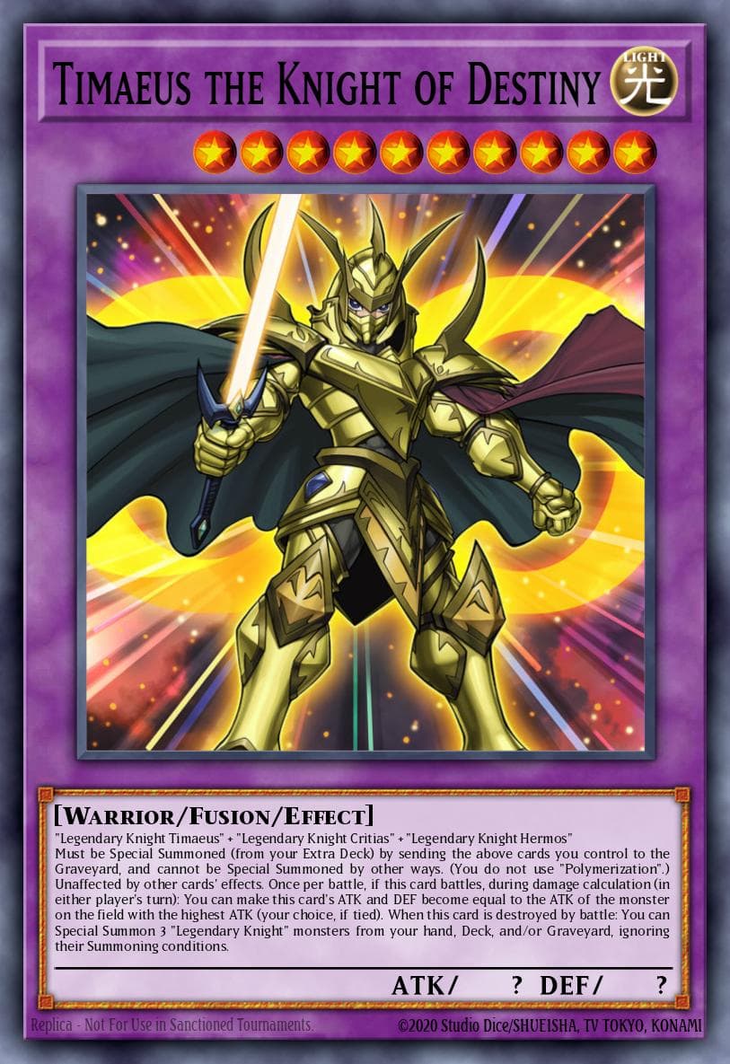 Timaeus the Knight of Destiny Dragons of Legend: The Complete Series card