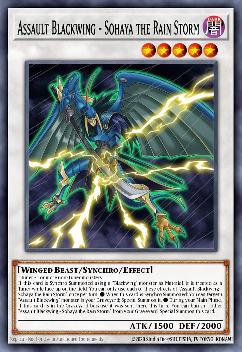 Assault Blackwing - Sohaya the Rain Storm Battles of Legend: Chapter 1 card