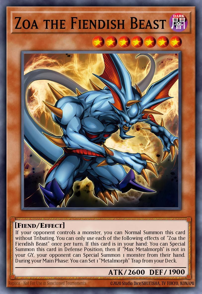Zoa the Fiendish Beast Rage of the Abyss card