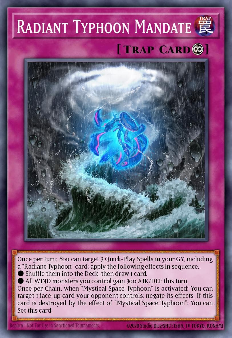 Radiant Typhoon Mandate Doom of Dimensions card