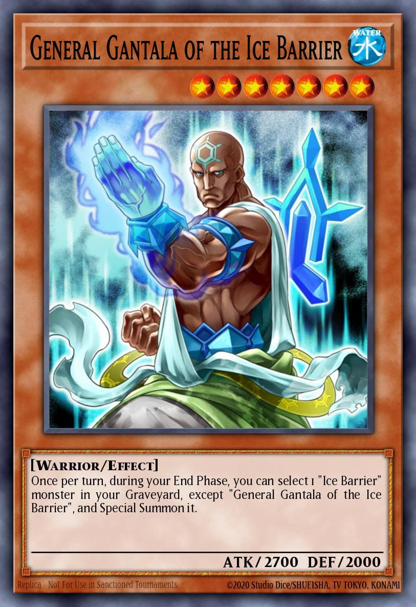 General Gantala of the Ice Barrier Structure Deck: Freezing Chains card
