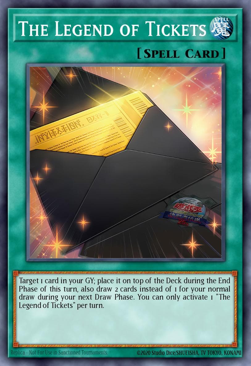 The Legend of Tickets 遊戲王 card